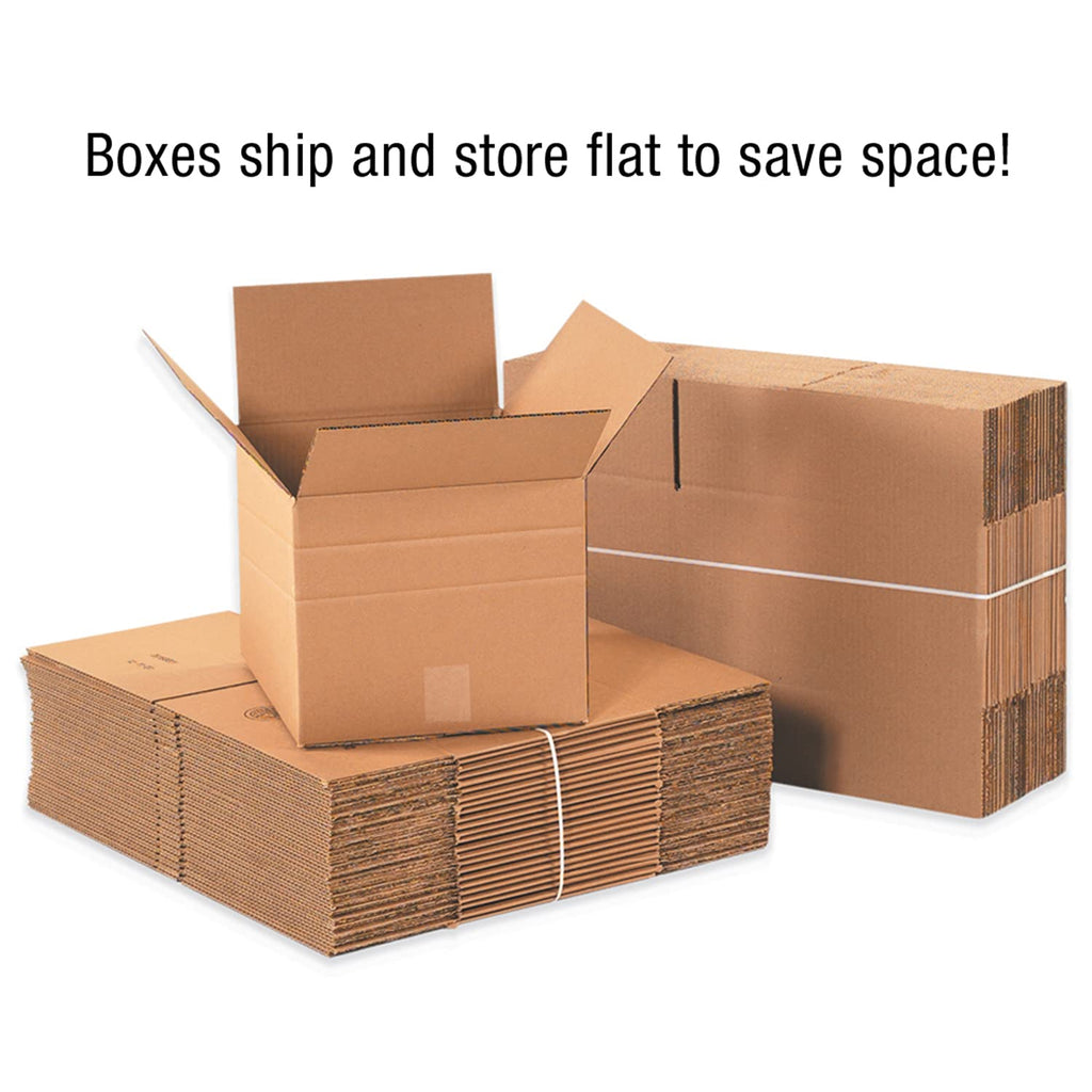 TLMD161616 Multi-Depth Corrugated Boxes, 16" x 16" x 16", Kraft (Pack of 10)