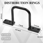 2" Aluminum Cable Management D Ring 24 Pack Cable Organizer Black