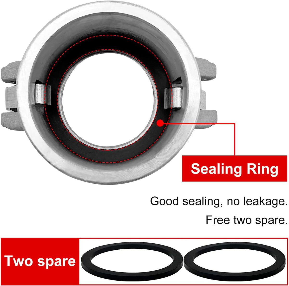 2PCS Global Type C Cam and Groove Hose Fitting, Socket x Hose ID Barbed, with 2 PCS Camlock Gasket Fitting(1")