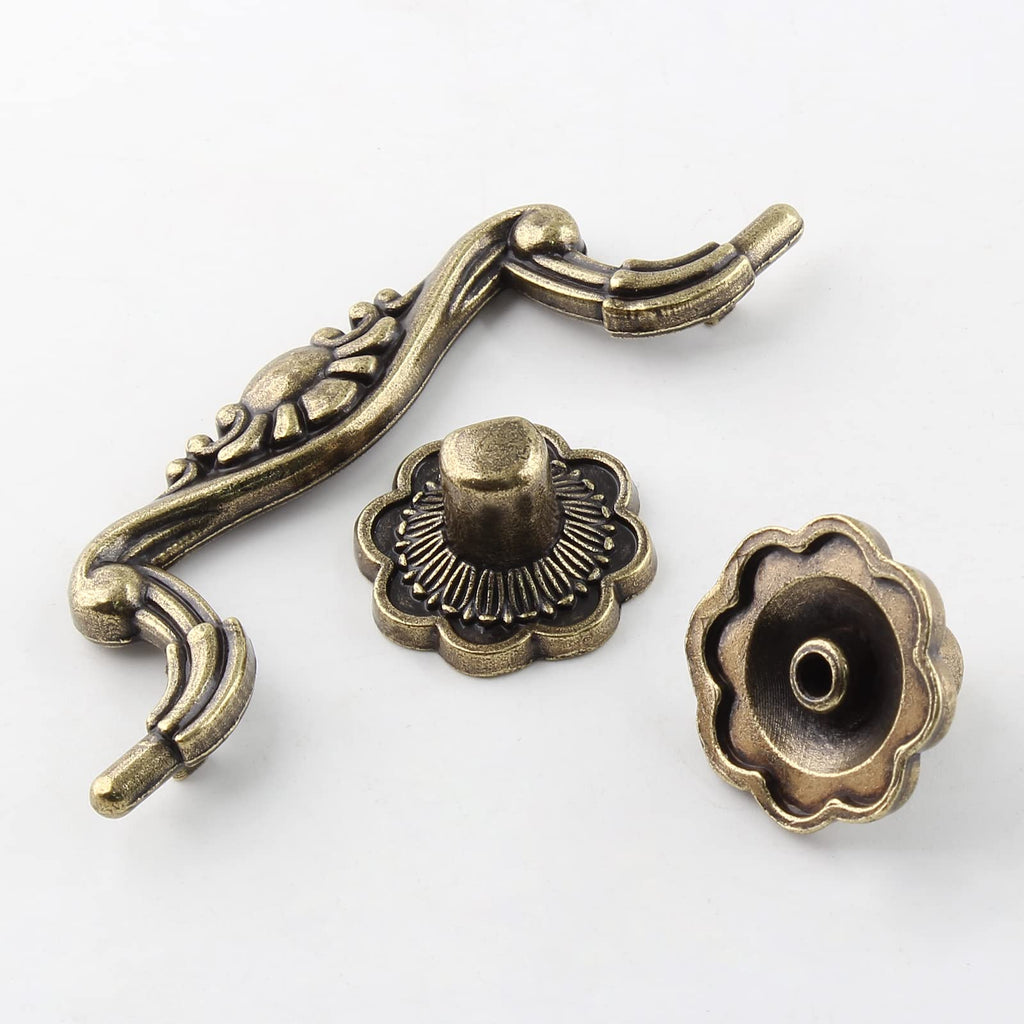 6 Pcs 3 Inch Bail Handle Drop Pulls Vintage Drop Bail Drawer Pulls