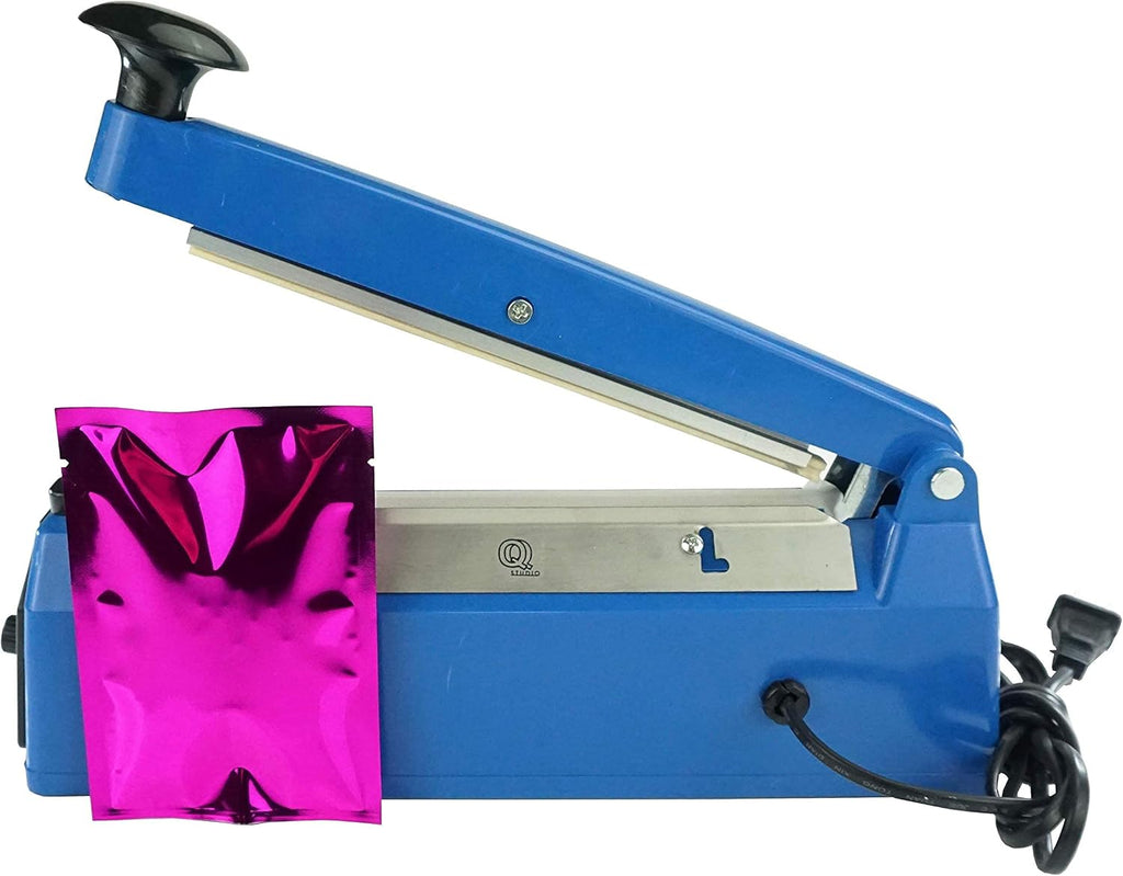 8" Impulse Heat Bag Sealer Mylar Poly Kraft Sealing Machine with Spare Wire Replacement Kit