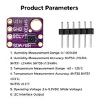 BTFO 3pcs SHT31-D SHT31 Temperature Humidity Sensor Module