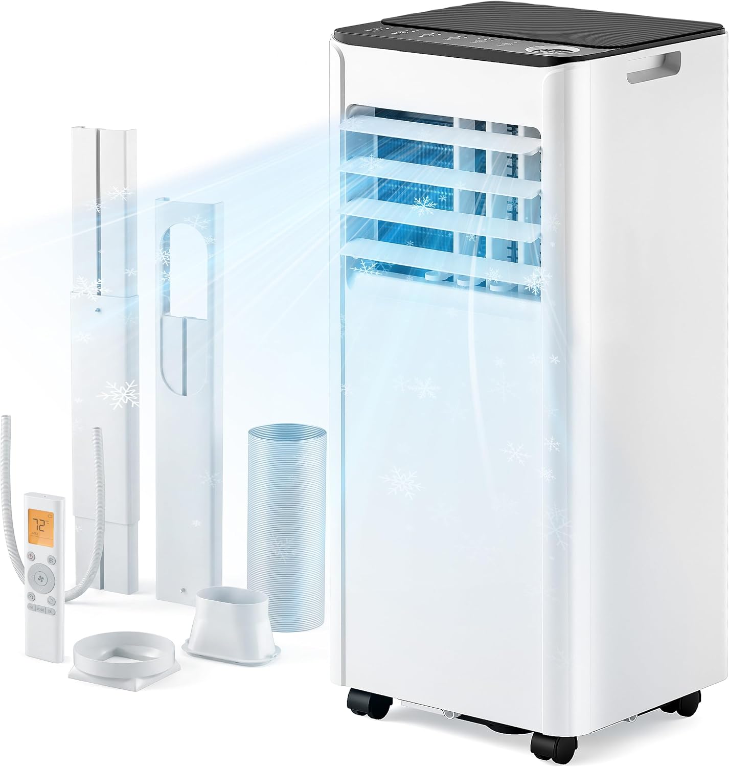 Portable Air Conditioners, 8,000 BTU AC for Rooms Up to 350 Sq. Ft. | 350 CFM, 4 Modes (Cool, Dry, Fan, Sleep)