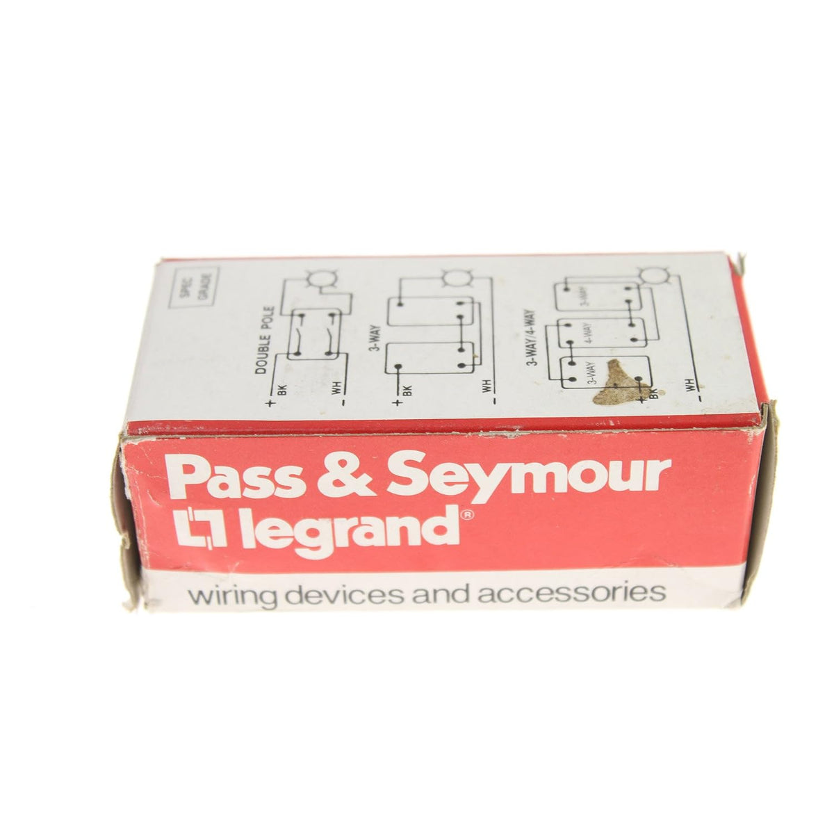 Pass & Seymour Legrand 664-WG Grounding Toggle Switch, 4-Way, 15A, 120V, White
