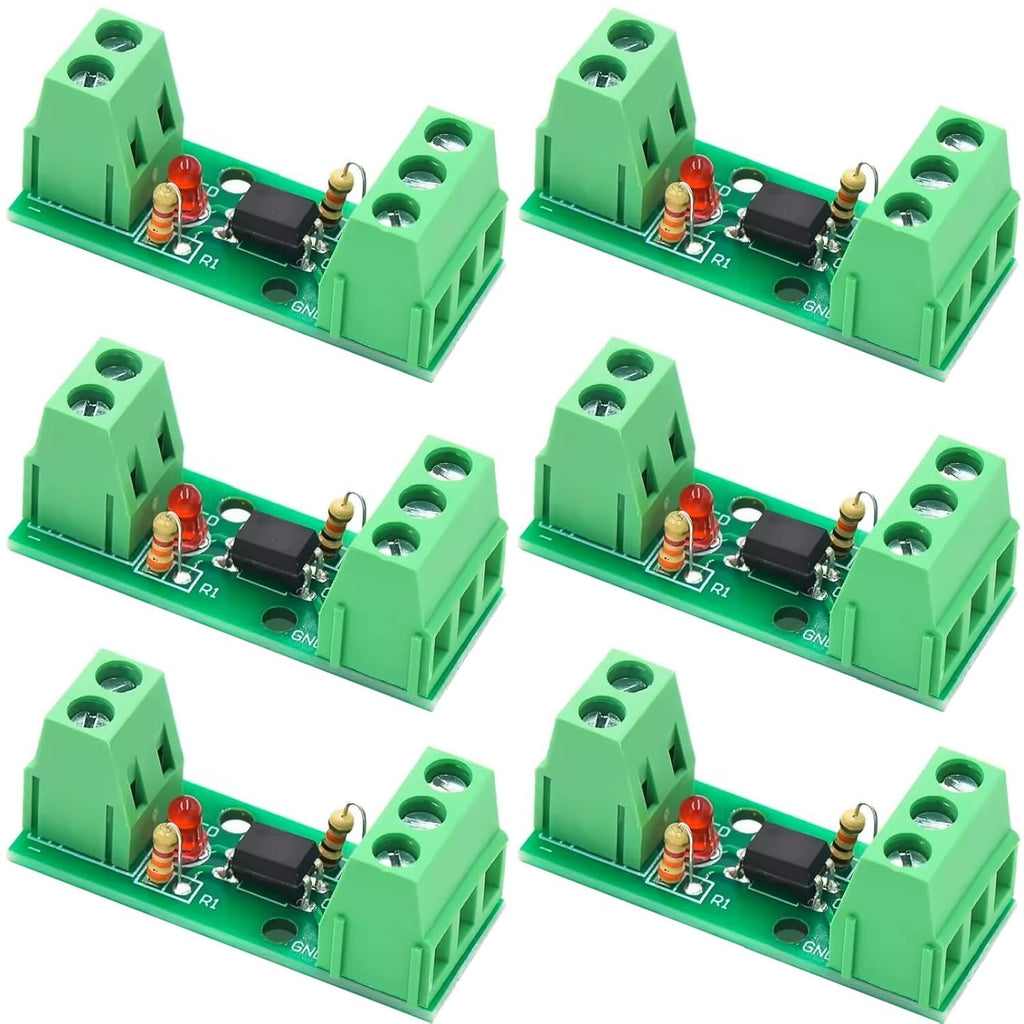 6pcs 1 Channel PC817 Optocoupler Isolation Module 24V Signal Isolation Board Optoelectronic Isolator Anti-Interference Converter