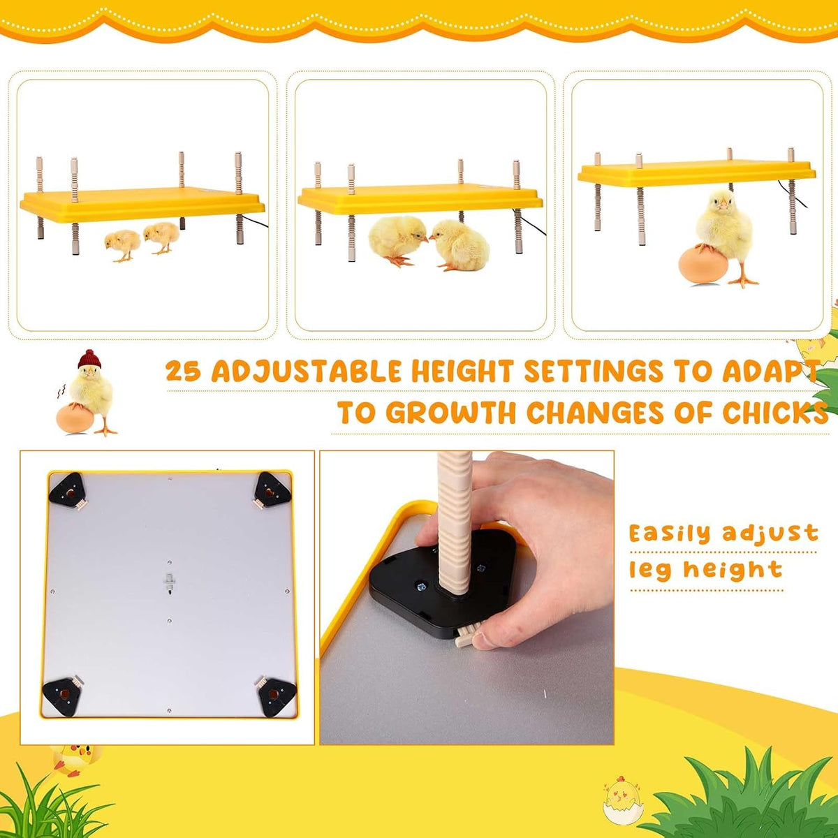 20" x 20" Extra Large Brooder Heater for Chicks