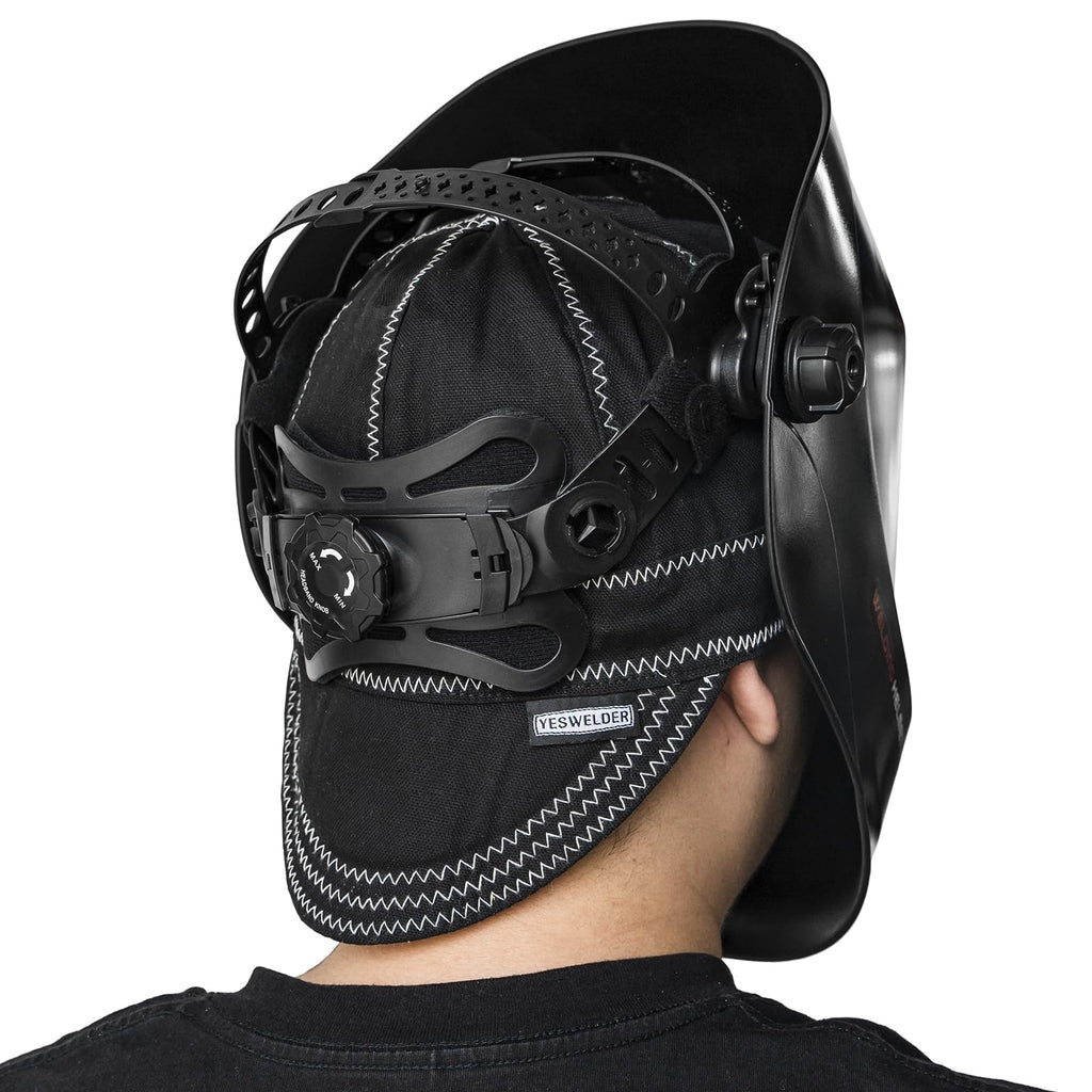 Reversible 8-Panel Welding Cap, Black, Size 7-1/4