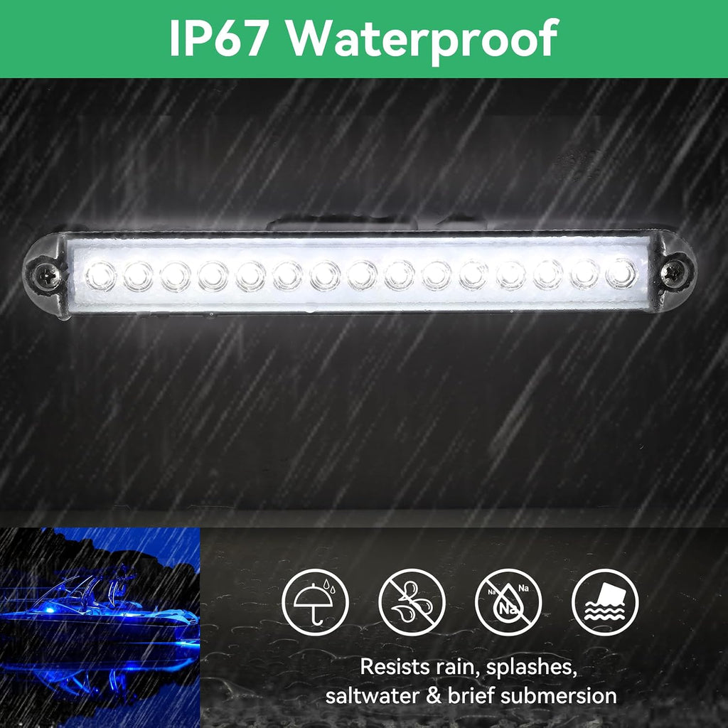 RGBW Boat LED Courtesy Light 12V 4PCS, 8 Inches