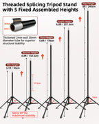 Heavy Duty Backdrop Stand 10×8ft - 7 Optional Widths, Easy Setup