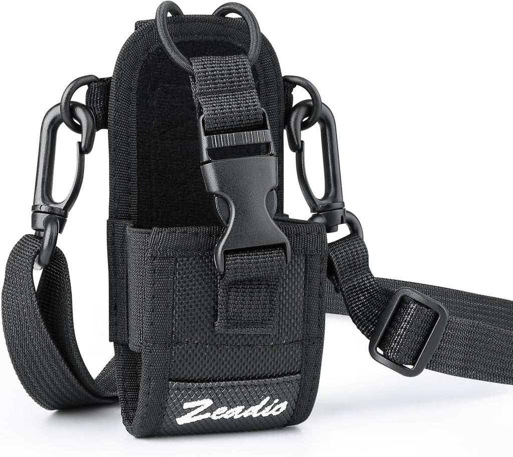 Multi-Position Carry Two-Way Radio Holster, Universal Walkie Talkie Case Pouch with Adjustable Shoulder Strap