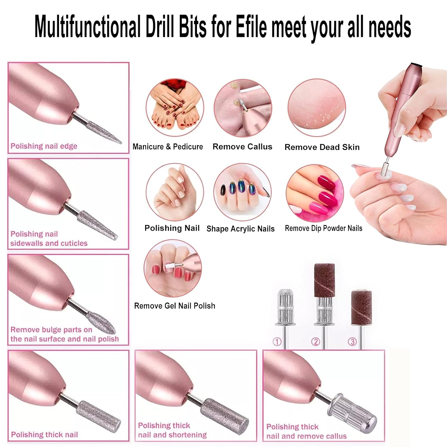 2026 Upgrad 116 PCS Portable Electric Nail Drill with 120W UV LED Nail Lamp Set,Gel Light Drill Kit,Acrylic Nails Gel