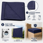 Moving Storage Packing Blankets, 80 x 72 Inches, Midnight, 4 Pack