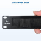 2-Pack 1U 19-Inch Rack Mount Brush Panel, Black