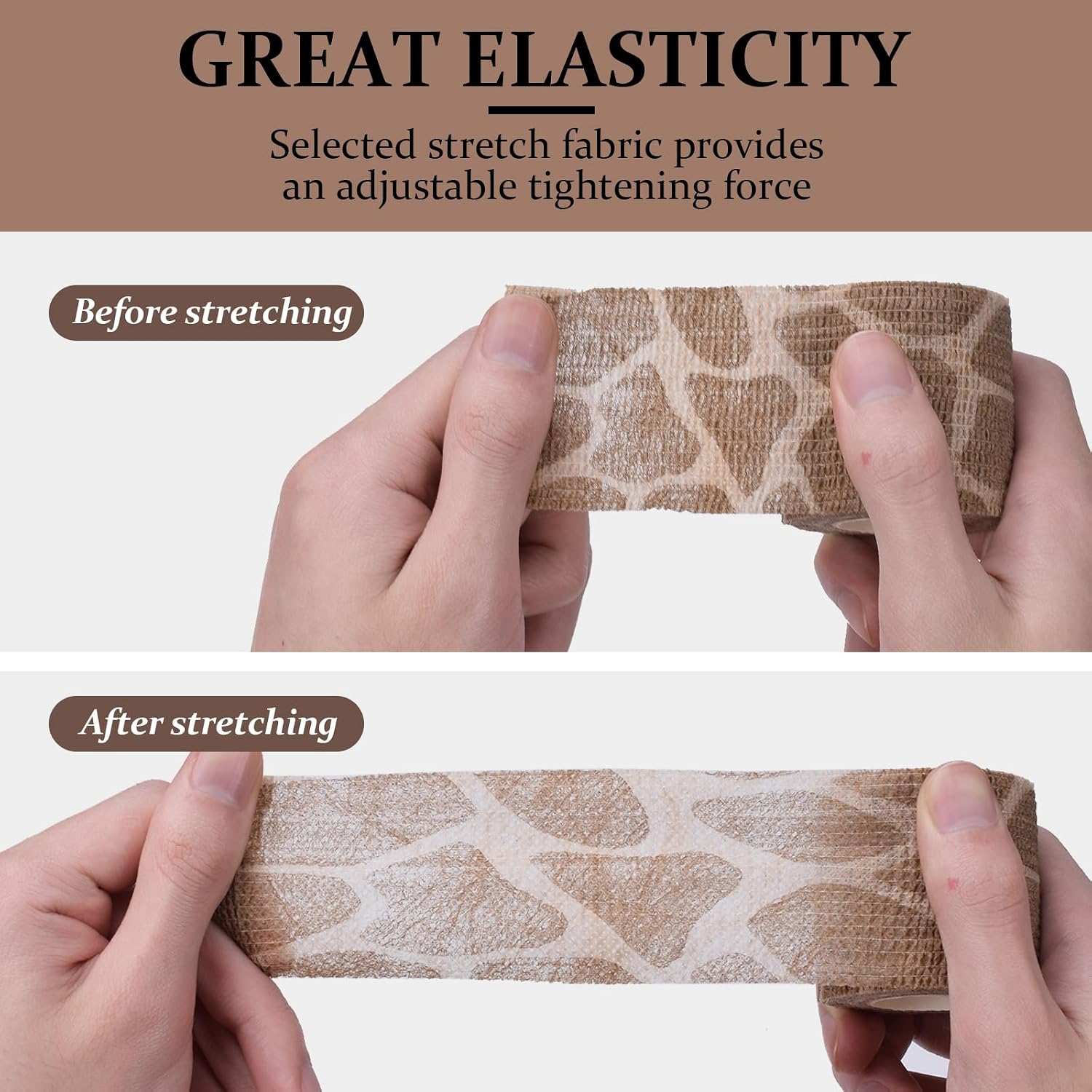 Tattoo Grip Cover Wrap, ATOMUS 6pcs 2”x 5 Yards Disposable Tattoo Tube Tape Wrap Elastic Self-adhesive Bandage Rolls