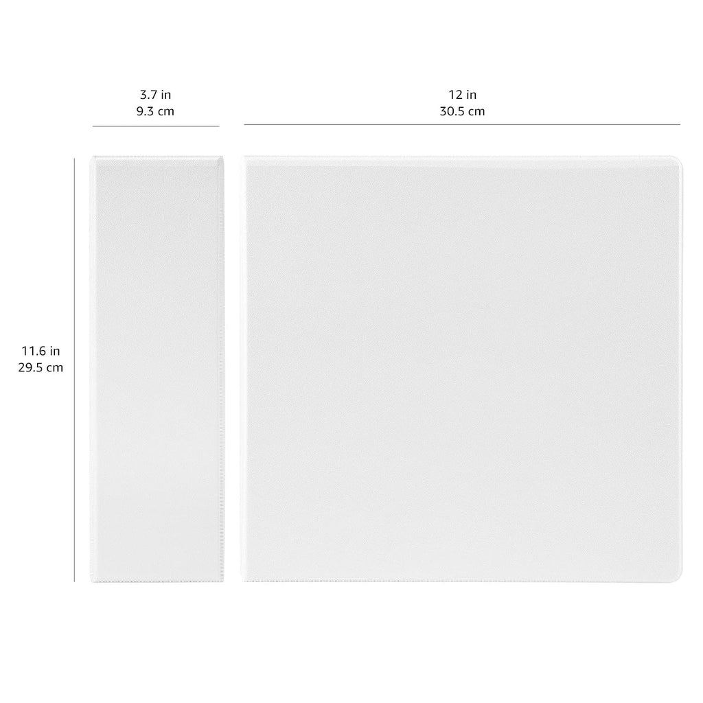3 Ring Binders, 3 Inch D-Ring Organizer for School, Home Office, Paper Storage, White, 2 Pack