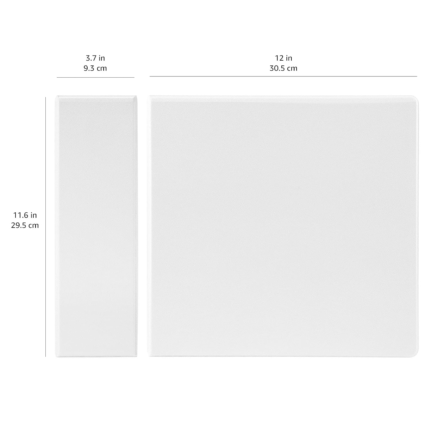 3 Ring Binders, 3 Inch D-Ring Organizer for School, Home Office, Paper Storage, White, 2 Pack