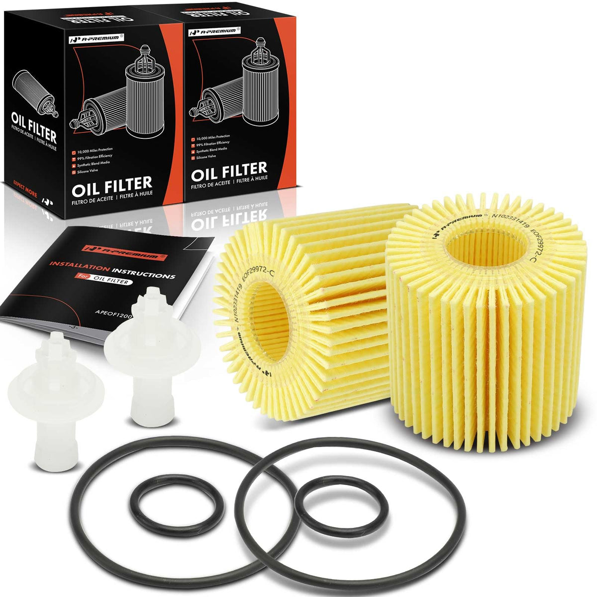 A-Premium 2-PC 10K Miles Protection Oil Filter