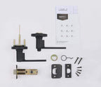 Contemporary Reno Door Lever with Lock, Privacy, Matte Black