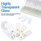 60 Microscope Slides with Specimens for Kids, Prepared Microscope Slides for Kids Microbiology, Prepared Microscope