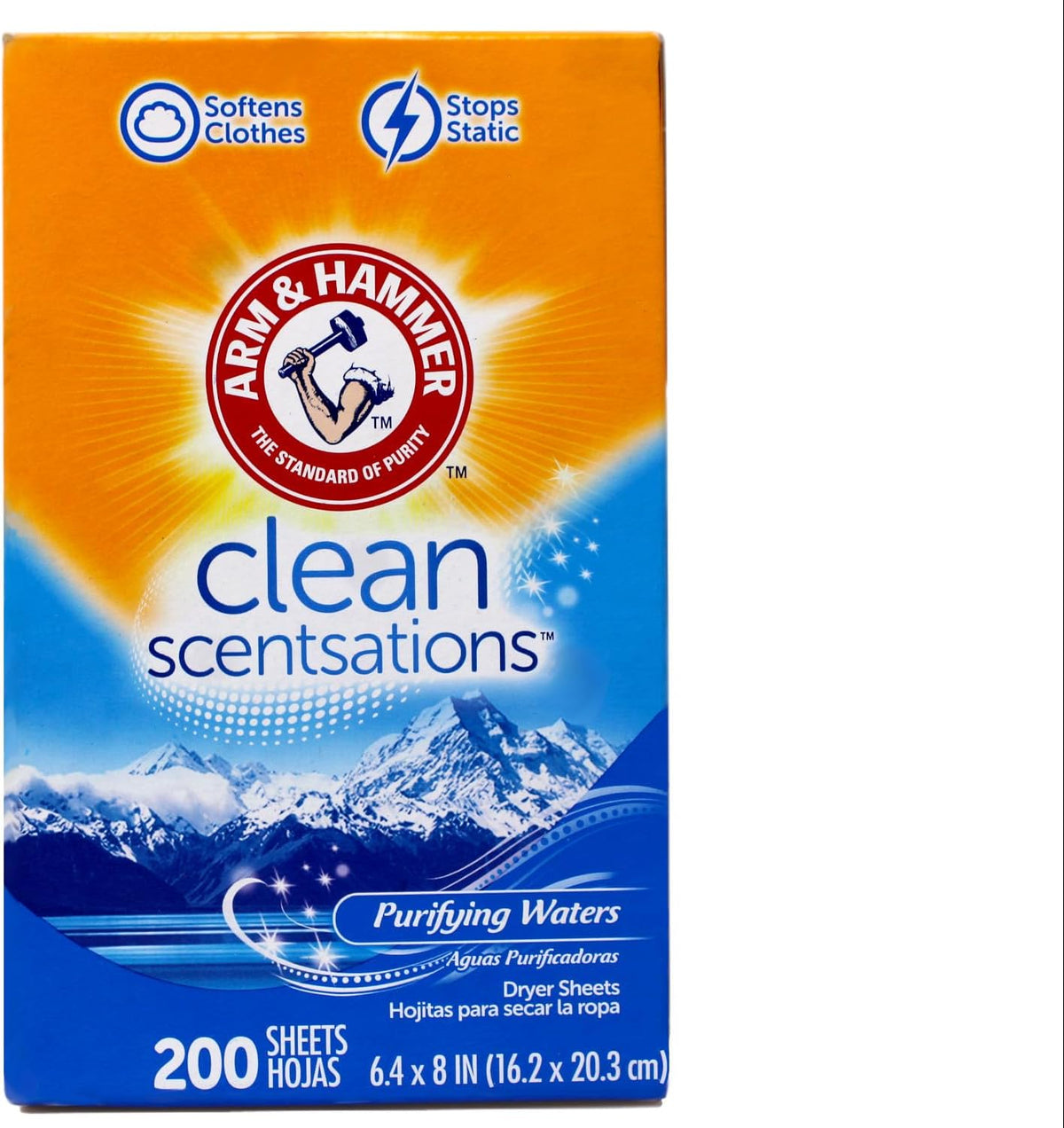 Fabric Softener Sheets, Purifying Waters, 200 ct