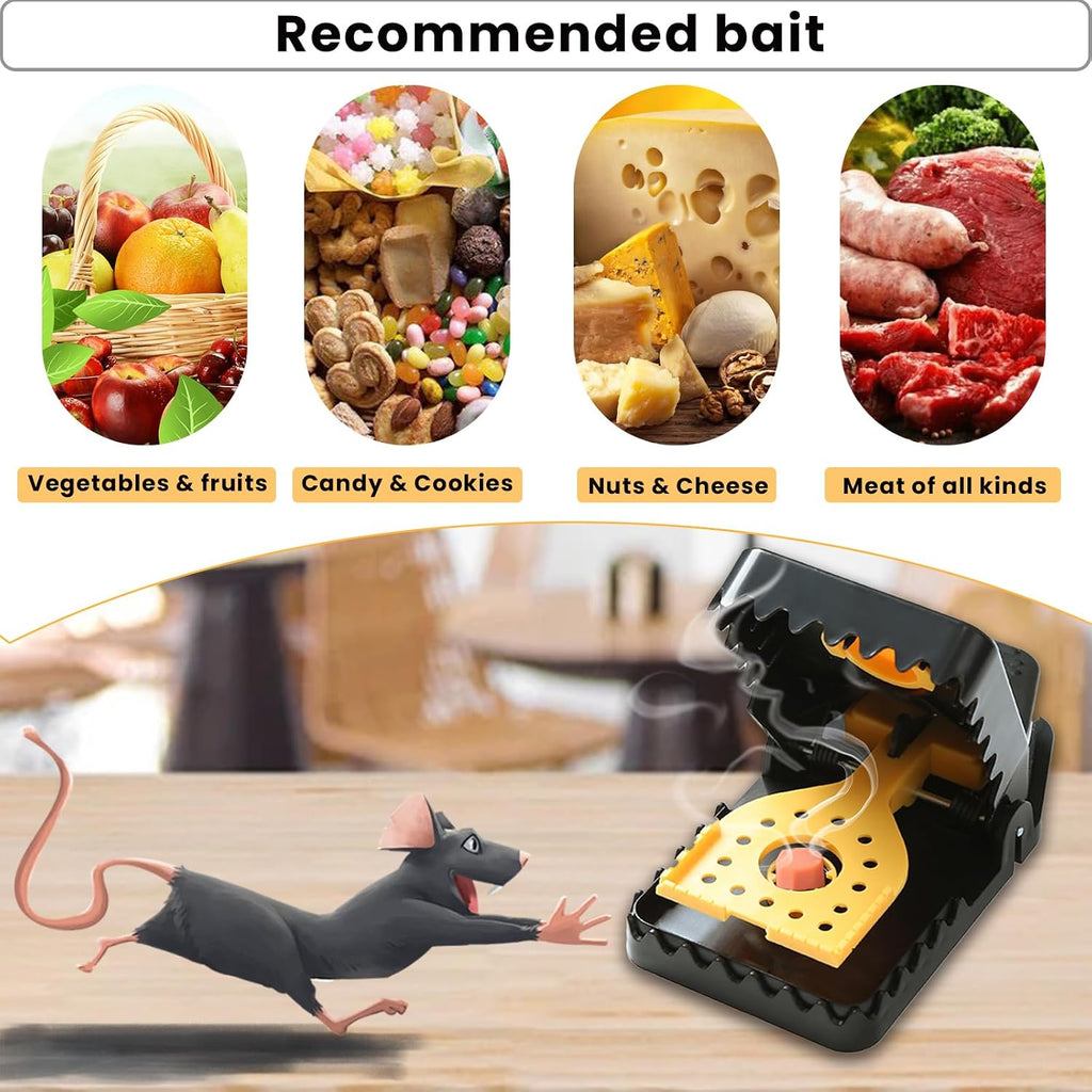 Mouse Traps Humane, Rat Trap Safe Quick Effectively No Touch clip Mouse Trap, Reusable Plastic Mousetraps Used Indoor