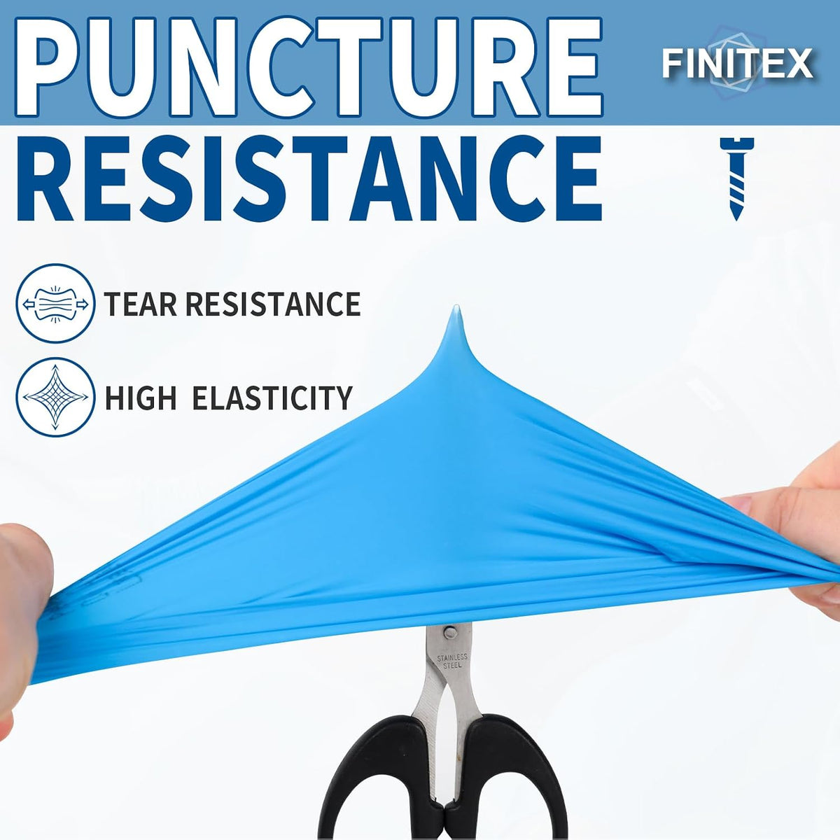 Blue Disposable Nitrile Exam Gloves 200PCS/BOX 3.5mil Food