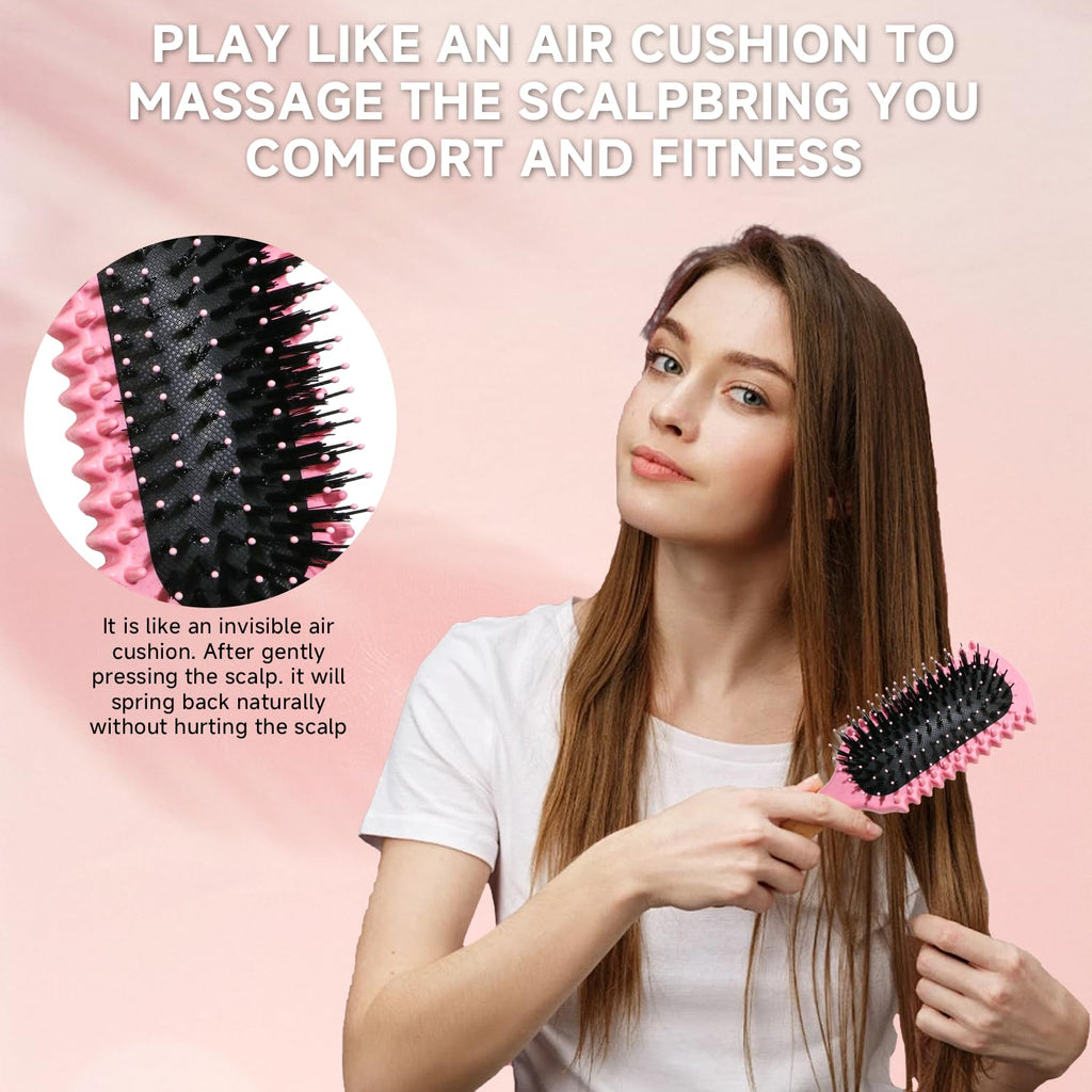 Curl Defining Brush, Curly Hair Brush Products With 3 Pcs Slick Back Hair Brush Set Bristle Brush Edge Control