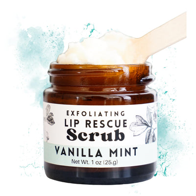 Lip Sugar Scrub Vanilla Mint - Stocking Stuffer or small gift idea for women and girls (Scrub -Vanilla Mint)