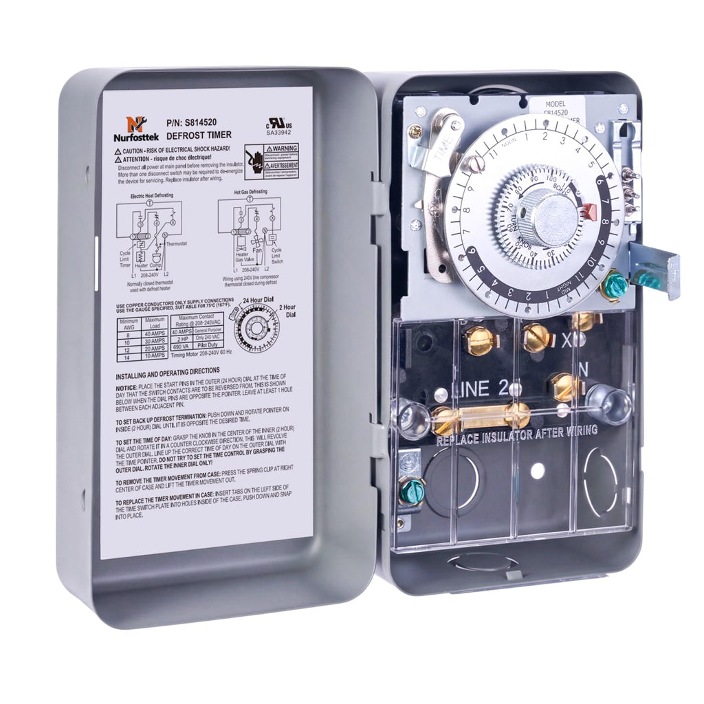 Nurfosttek S8145-20 Commercial Defrost Timer for Refrigeration Systems