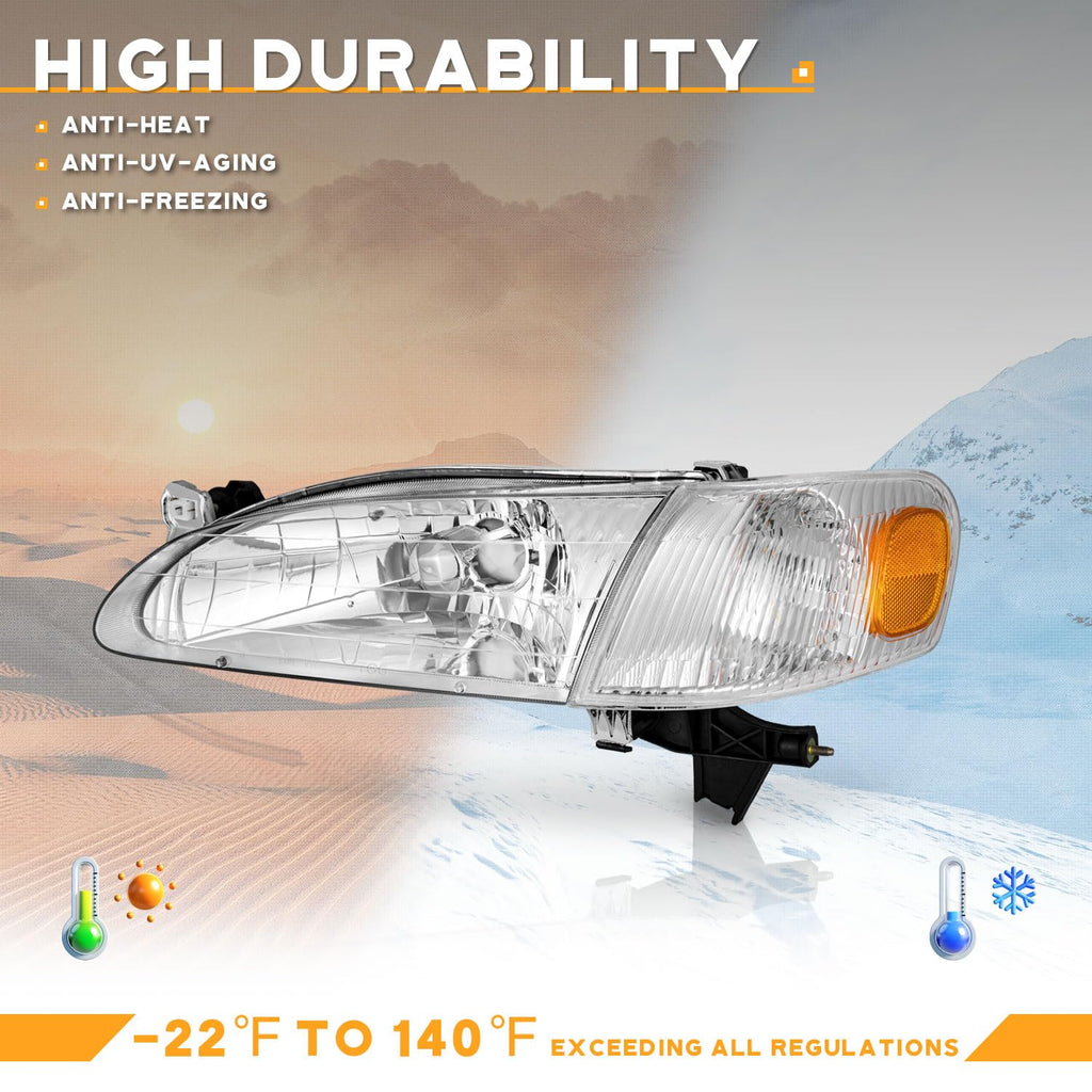 Headlights Assembly for 1998-2000 Toyota Corolla CE/LE/VE