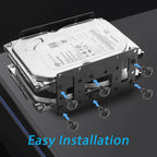 YAODHAOD 2.5" to 3.5" SSD/HDD Mounting Bracket, Up to 4 2.5 "SSDs Metal Mounting Bracket Internal Hard Drive Mounting Bracket Tray for PC/NAS/Server (2PCS)