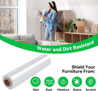 18in Stretch Wrap Roll, Heavy Duty 3000ft Shrink Wrap, Pallet Wrap 4 Pack