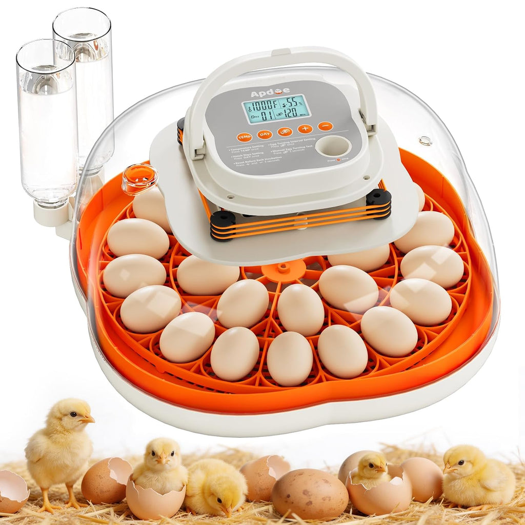 Egg Incubators for Hatching Eggs, Temperature and Humidity Control, Automatic Egg Turning, Egg Candler, External