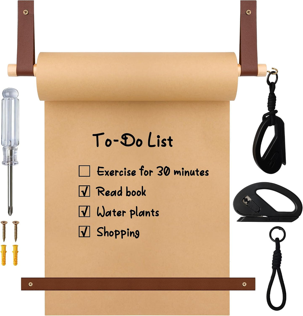 11.8" Kraft Wall Mounted Butcher Paper Roll Holder Dispenser