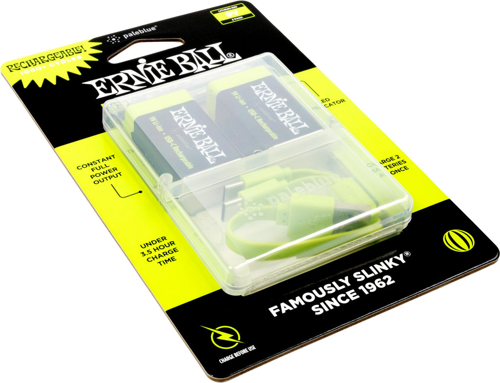 USB-C Rechargeable 9v Battery by Paleblue - 2-Pack