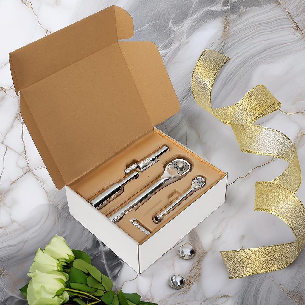12x10x4 Shipping Boxes Set of 15, White Corrugated Cardboard Mailer Box for Packing, Mailing, Business