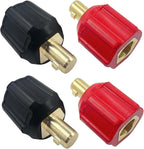 05335 Welding Leads Adapter Set, Dinse-Type Machine Plug Connector, 4 Pack