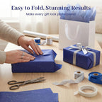 120 Sheets Blue Glitter Tissue Paper, 20 X 14 inch