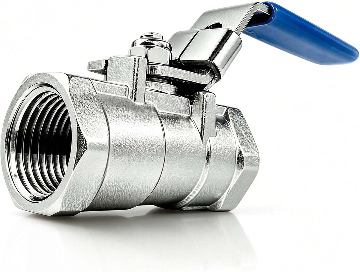 1/2'' Stainless Steel 304 Ball Valves, 2Pcs, NPT Female