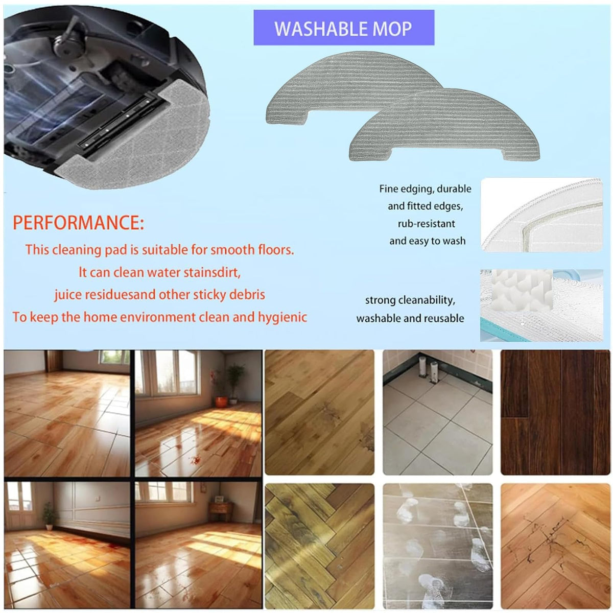 Jpbaisqic Replacement Accessories Kit for XIEBro HR101 / T8S Robot Vacuum