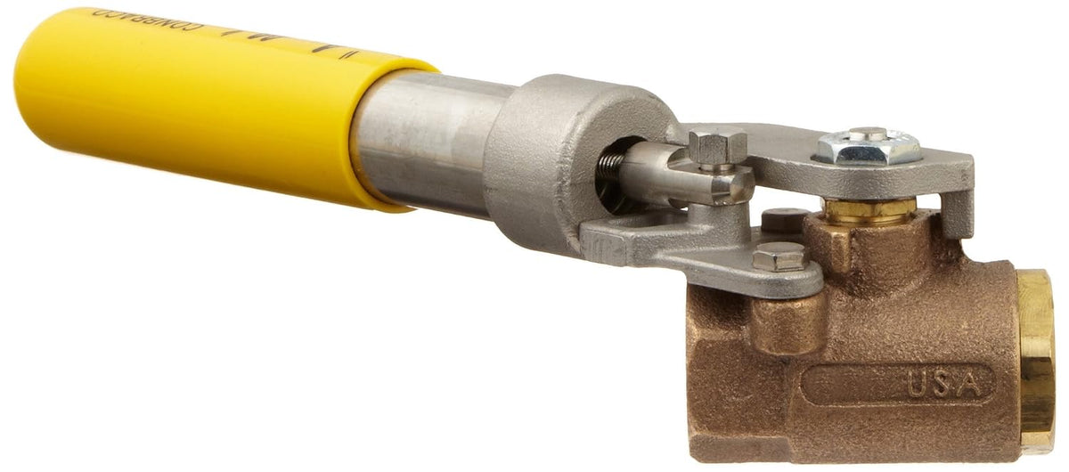 Dixon BBV50SR Bronze Ball Valve, Deadman Spring Return Handle, 1/2" NPT Female