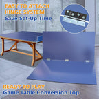 Ping Pong Table Top for Billiard Table, 6FT/7FT/8FT/8.5FT/9FT Foldable Table Tennis Table Topper, Indoor Outdoor