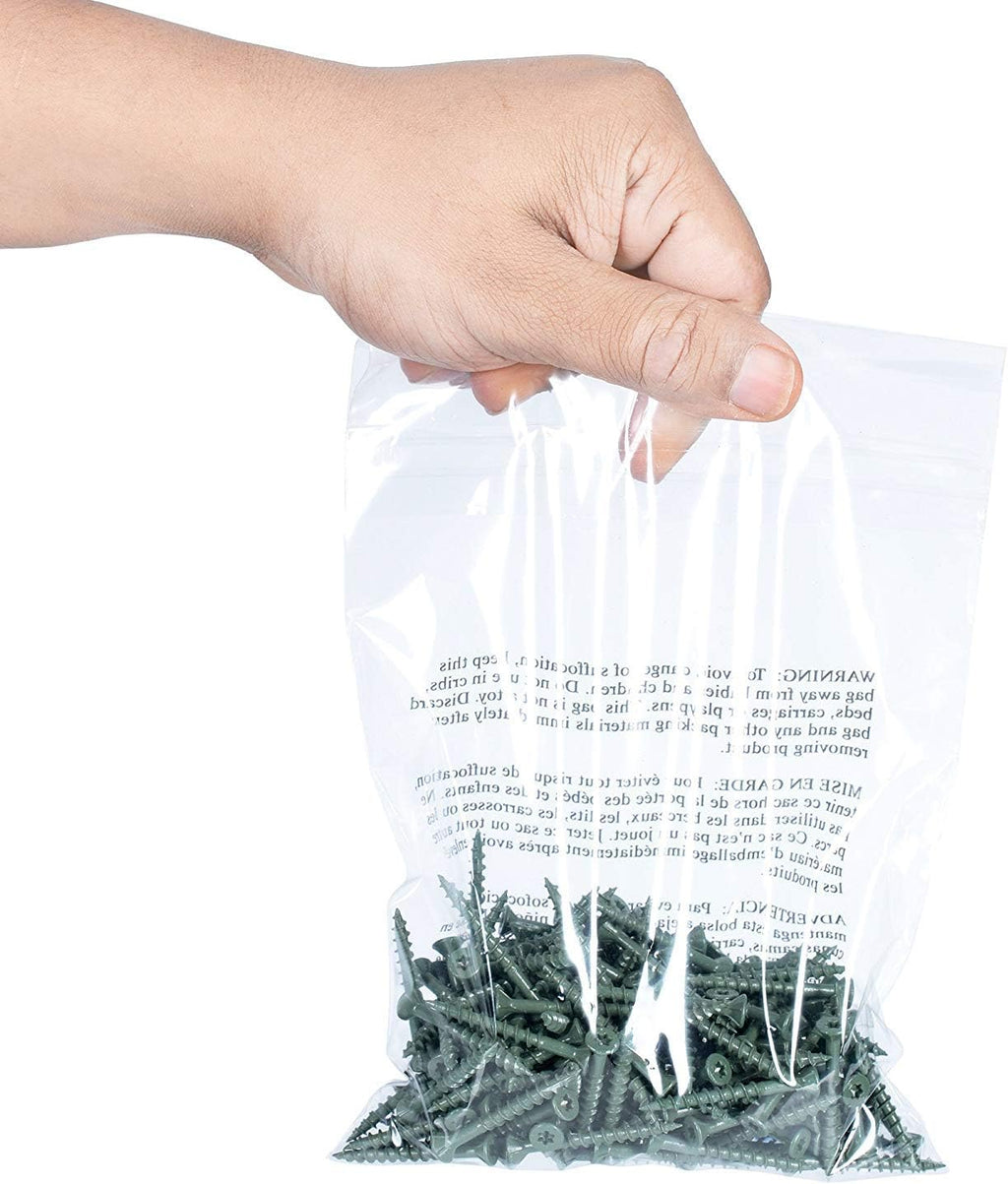 Poly Bags Suffocation Warning 400 pc Combo Pack 4x6 5x7 6x9 8x10 Resealable
