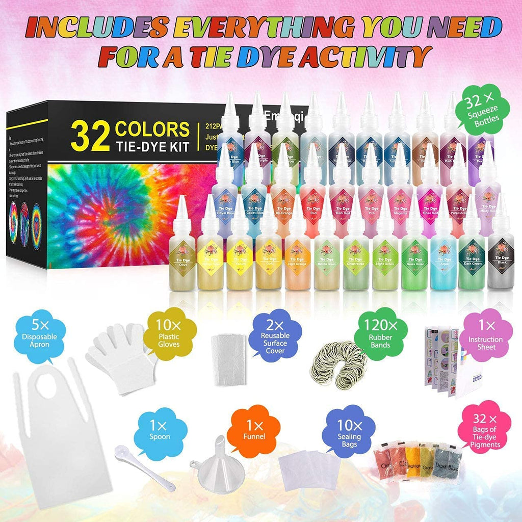 DIY Tie Dye Kits, 32 Colours All-in-1 Tie Dye Set