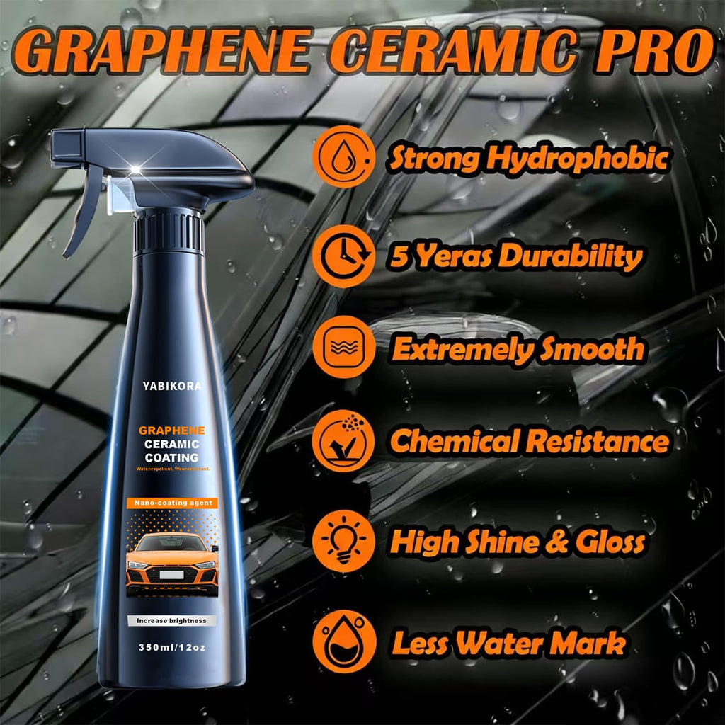 Ceramic Coating for Cars, Waterproof Auto Paint Coating - Graphene Infused, Scratch Resistant & High Gloss Auto Paint