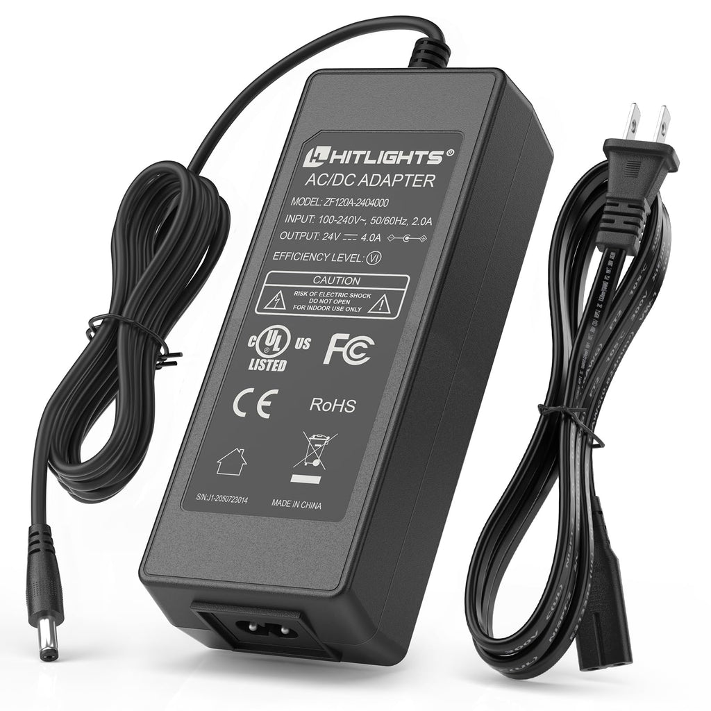 24V 4A 96W Power Supply, AC/DC LED Adapter, Class 2, UL-Listed