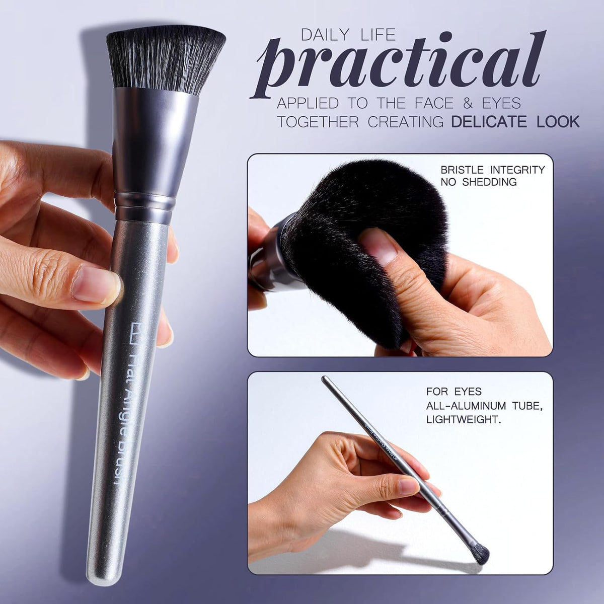 Makeup Brush Set 20 pcs Makeup Brushes (A-Silver Silver)