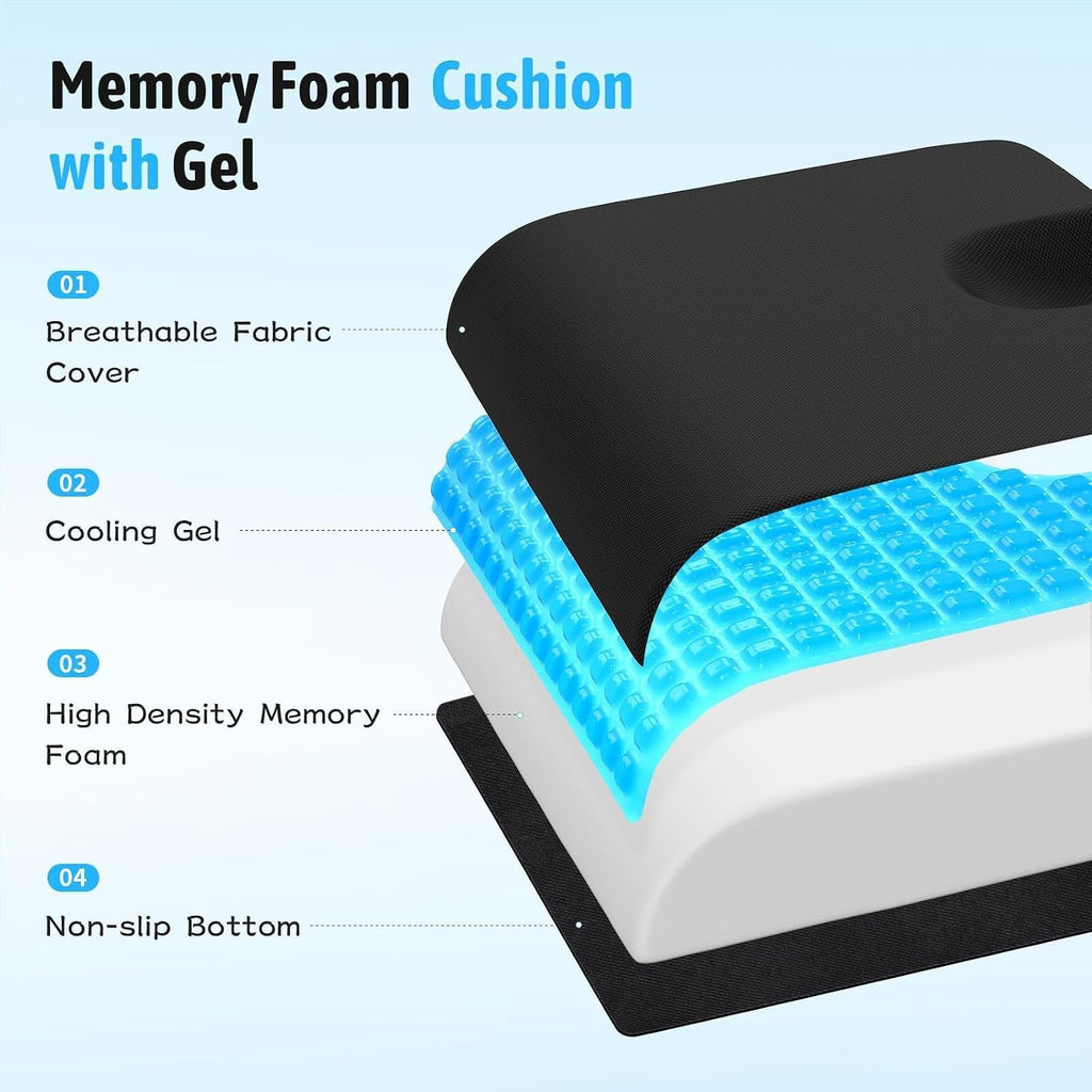 Seat Cushion, Gel Wheelchair Seat Cushion, Black