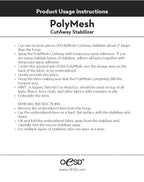 Polymesh Cut Away Black Embroidery Stabilizer 20" x 10 Yd Roll