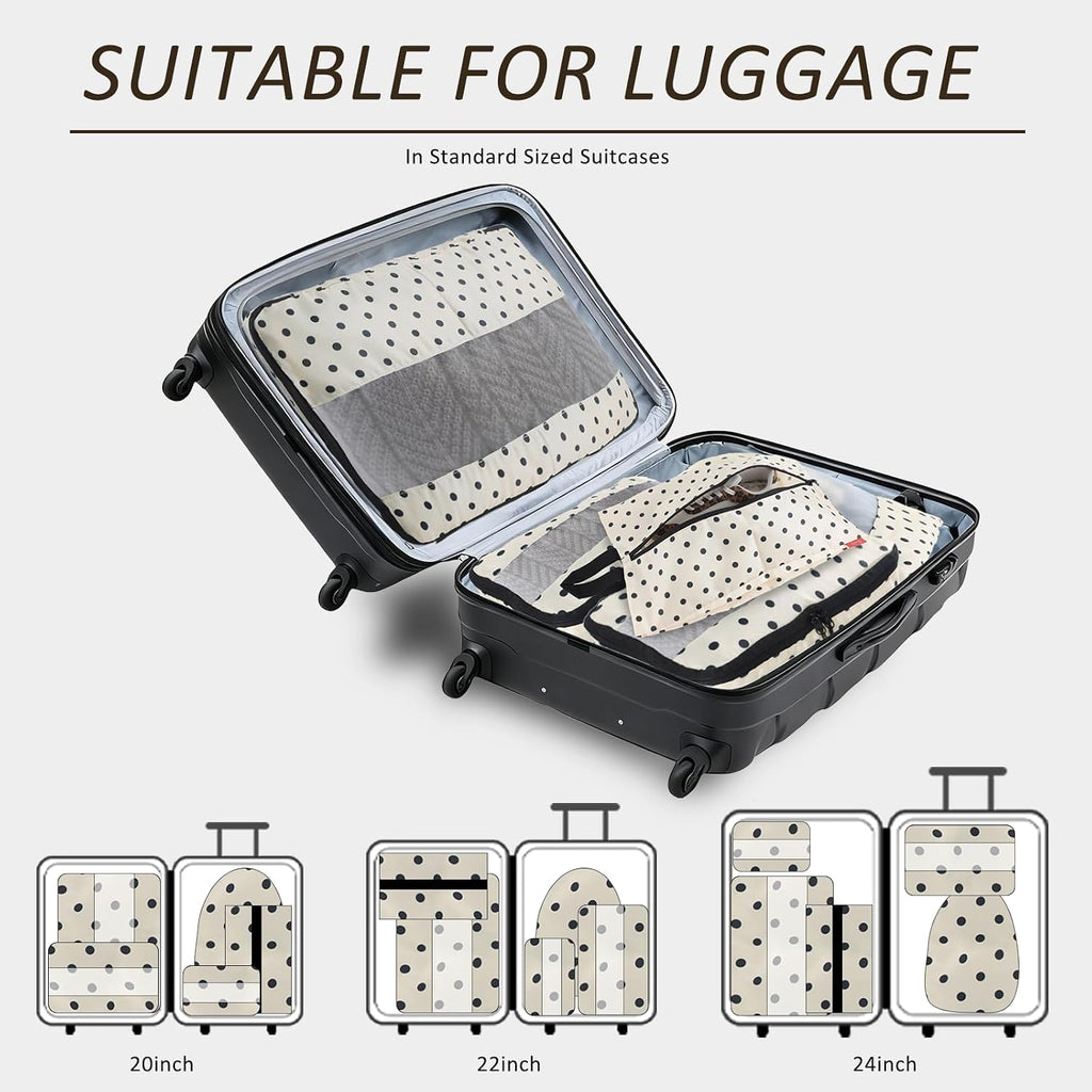 5 Set Packing Cubes for Travel Essentials Ultralight Luggage Packing Organizers with Laundry Bag and Shoe Bag for